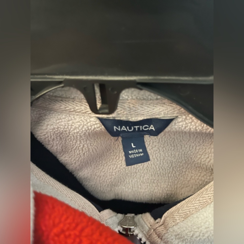 Nautica (3 for the price of 1), Quarter Zip Fleece Top in Red, Blue & Black - Picture 8 of 11